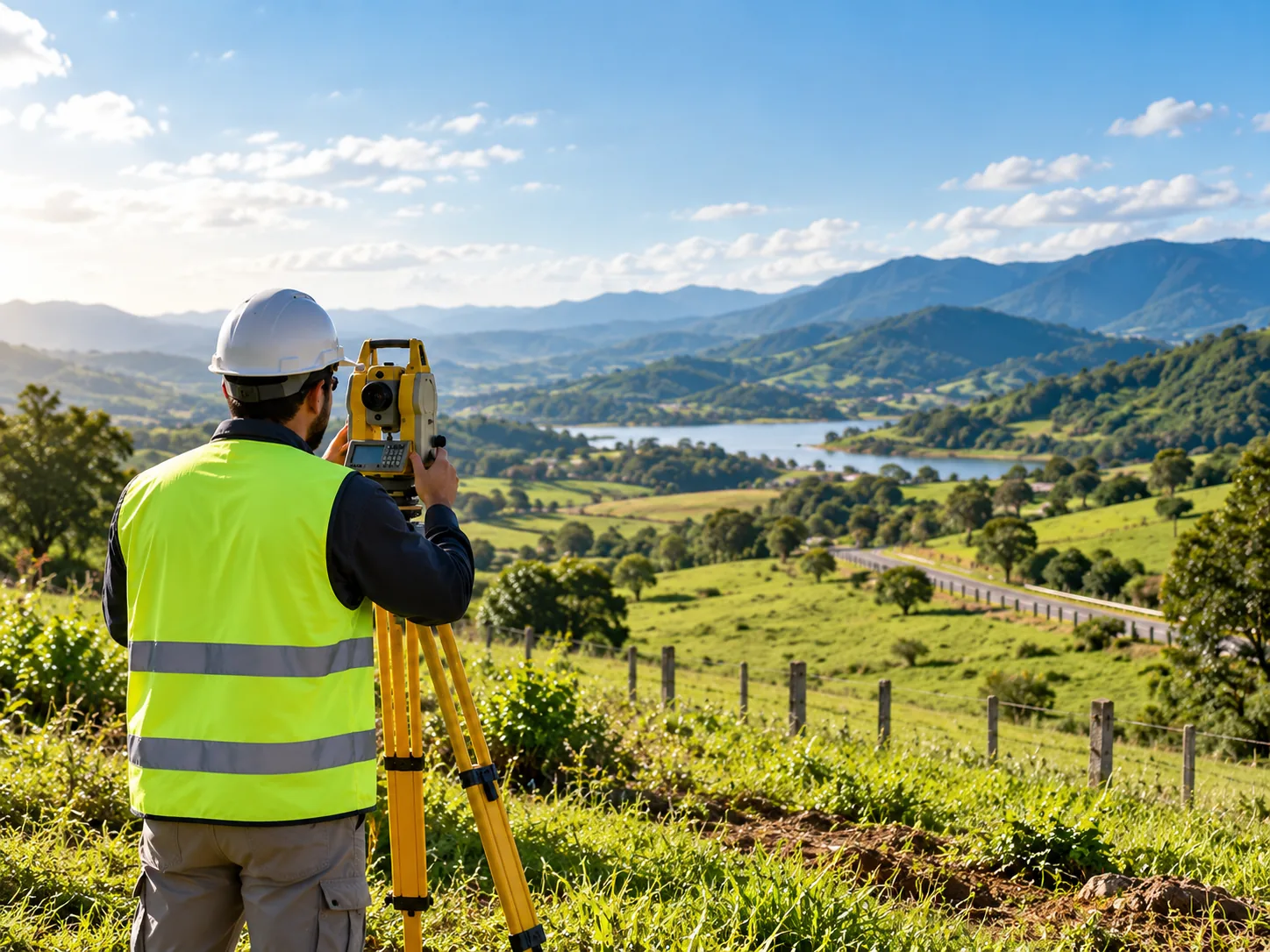 Paisagem de área para levantamento topográfico